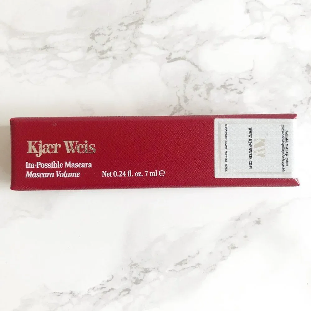 NIB Kjaer Weis Red Iconic Edition Refillable Im-Possible Mascara in Black